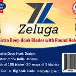 100 Pc. Extra Deep Hook Blades with Round Hole