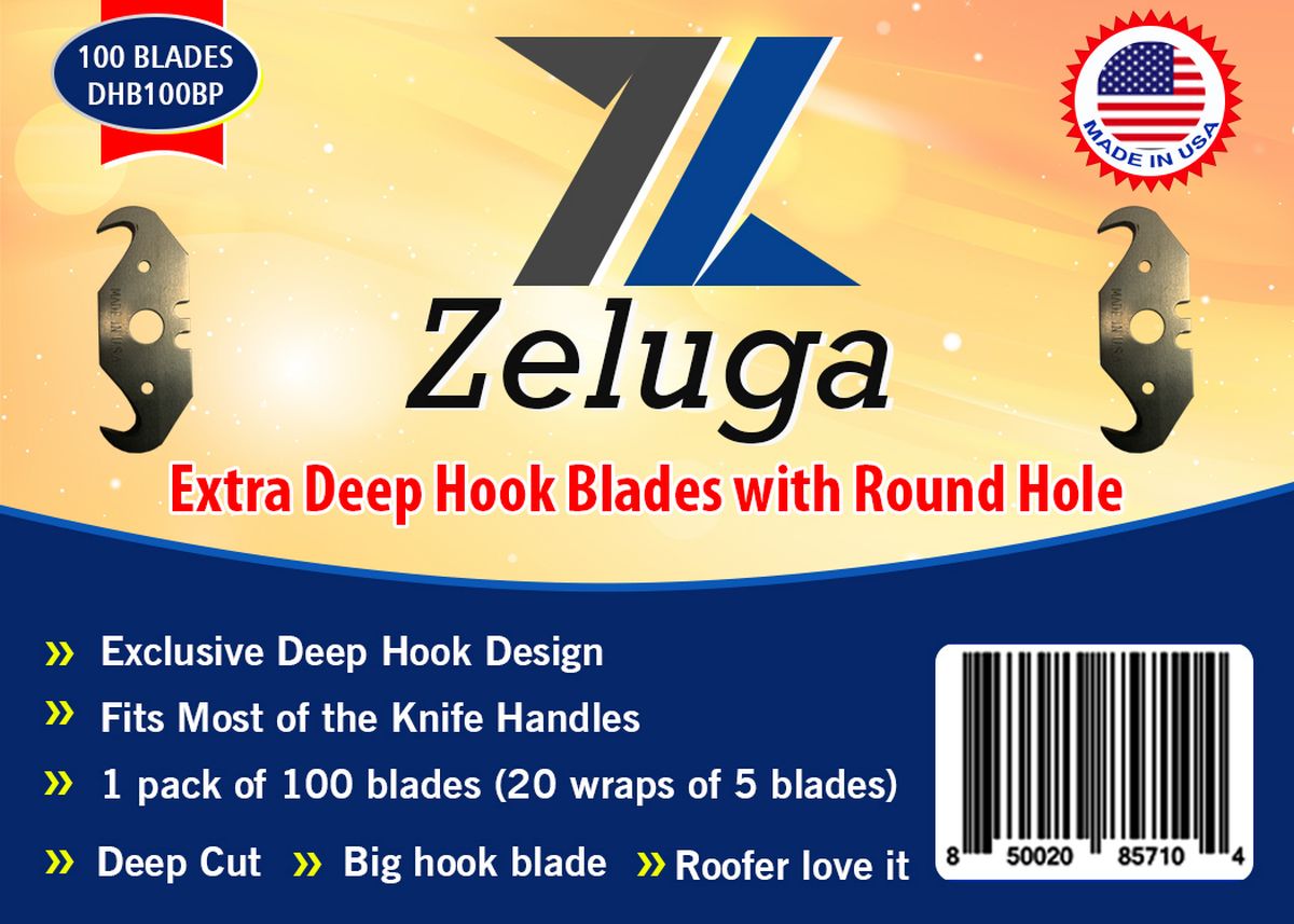 100 Pc. Extra Deep Hook Blades with Round Hole