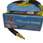 1/4in. x 100ft. Polyurethane Transparent and Wire Reinforced Air Hose, Transparent Yellow