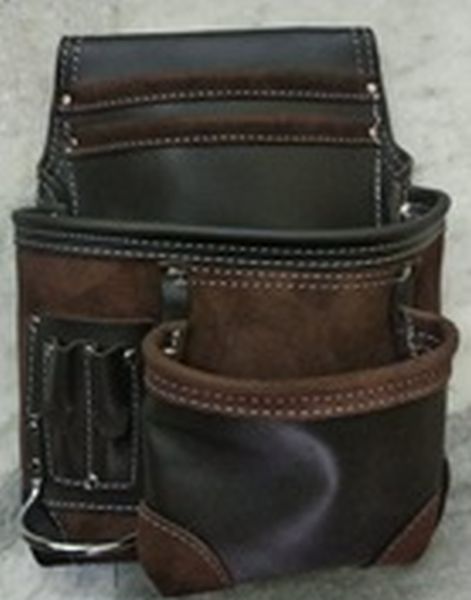 ZL107TB Heavy Duty Leather Tool Bag, Dark Brown