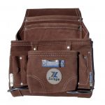 ZL114TB 10 Pocket Rigger Heavy Duty Leather Tool Bag, Brown