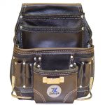 ZL117TB 10 Pocket Rigger Heavy Duty Leather Tool Bag, Black
