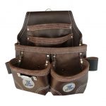 20-122 5 Pocket Heavy Duty Leather Tool Bag, Brown