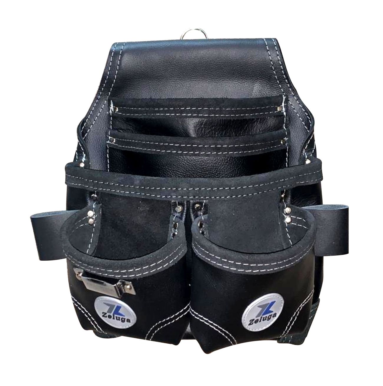 ZL123TB 5 Pocket Heavy Duty Leather Tool Bag, Black
