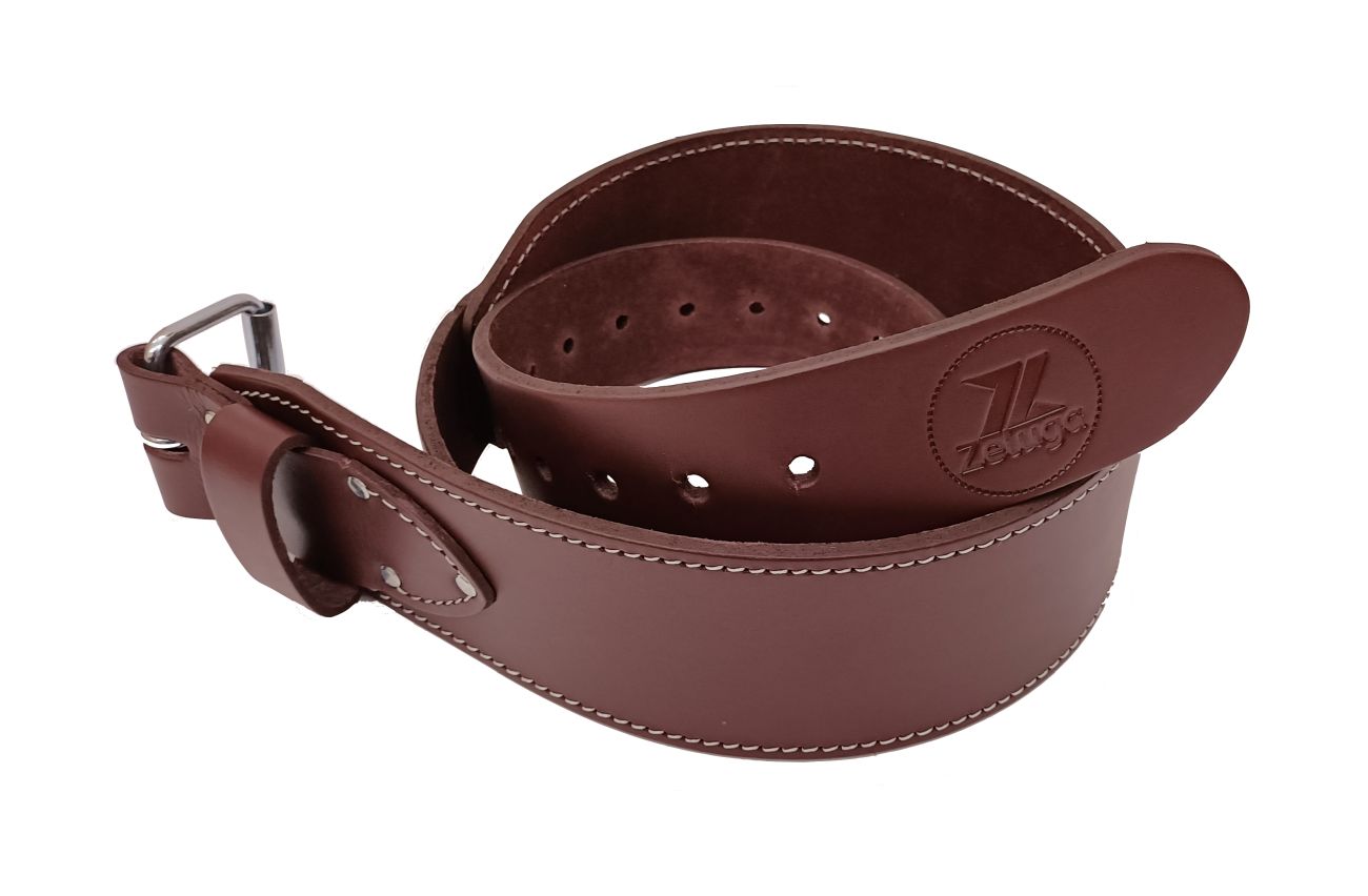 ZL209 2.5in. Heavy Duty Ranger Style Leather Work Belt, Brown
