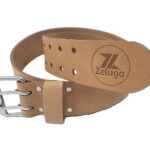 20-208 2in. Heavy Duty Preminum Quality Top grain Leather Work Belt, Natural