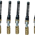 22-535 5 Pack 1/4in. Industrial Safety Plug Air Hose Brass Swivel Coupler