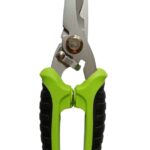 10-374 8in. Stainless Steel Straight Cut Utility Snip with PVC Handle, Green/Black